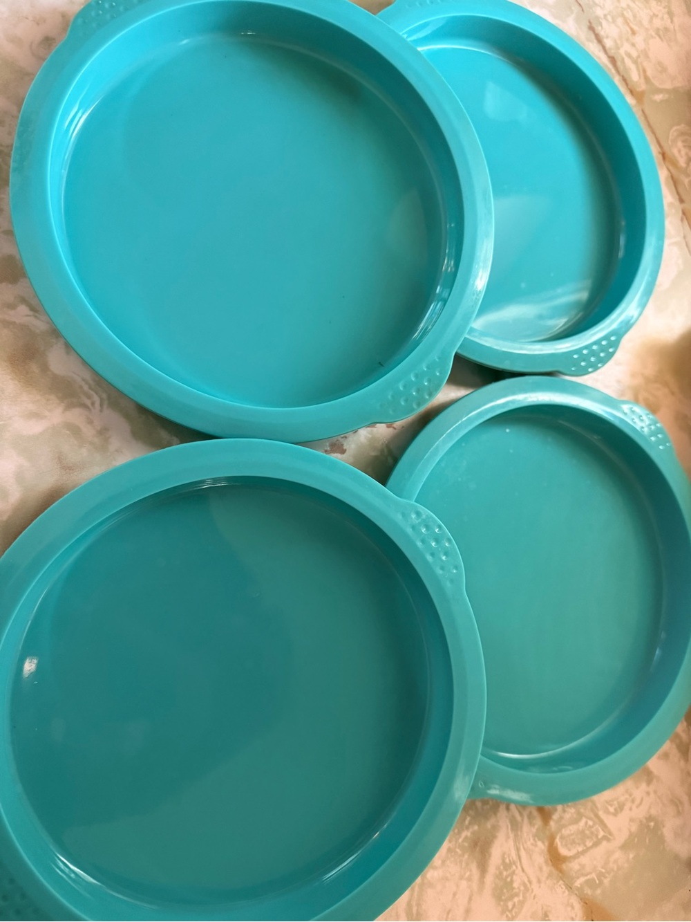 Turquoise Silicone Baking Pan Set - 4 Pack